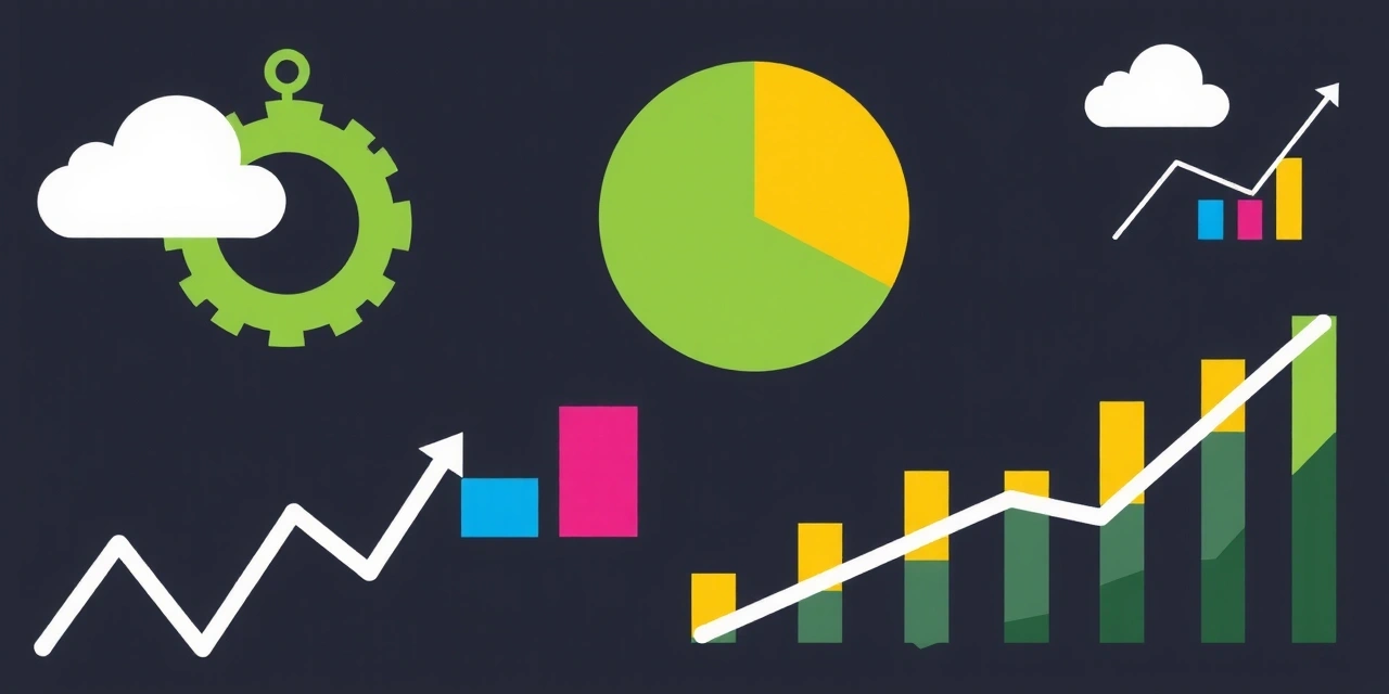 Abstract representation of financial planning or project estimation, with charts and graphs. Modern, clean. No text.